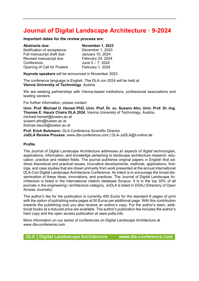 Call for Paper DLA Conference