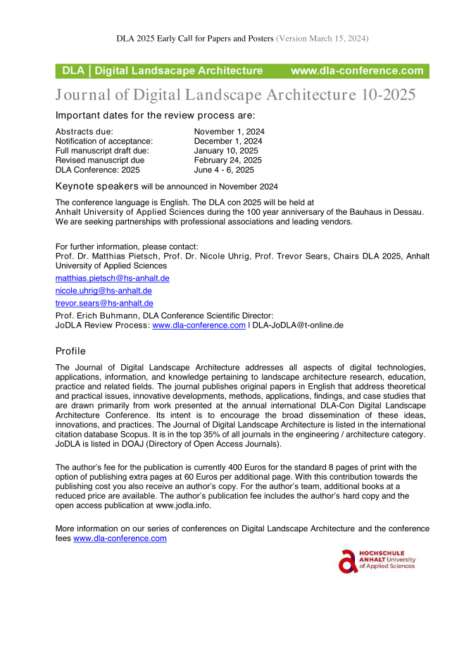 Call for Paper DLA Conference